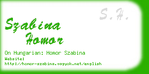 szabina homor business card